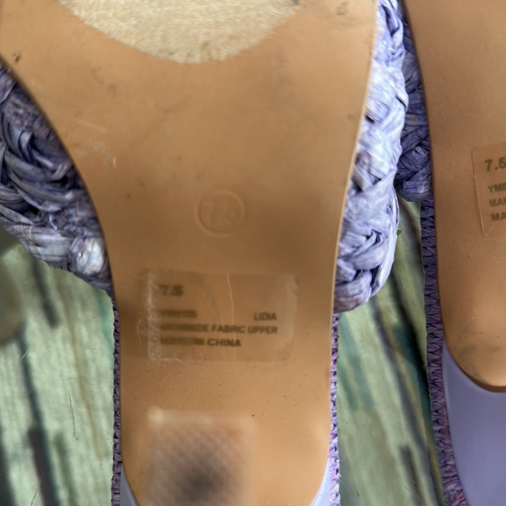 Cape Robbin Lidia Purple Woven Heeled Sandals - Picture 6 of 6